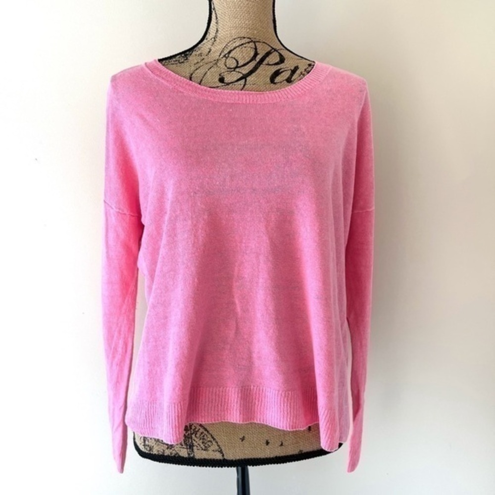 MADEWELL linen sweater slouchy shoulders coral boho oversized Size M